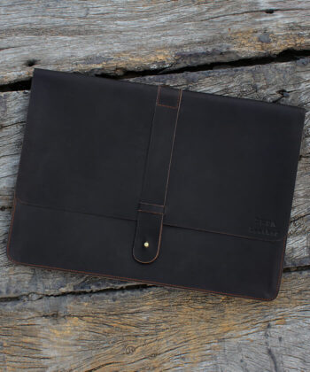 Laptop Sleeve with Stud - Dark Coffee